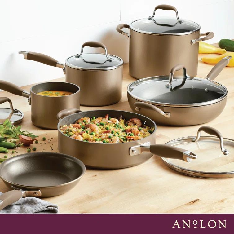 Anolon Anolon Advanced Home Hard Anodized Nonstick Cookware Set, 11 Piece
