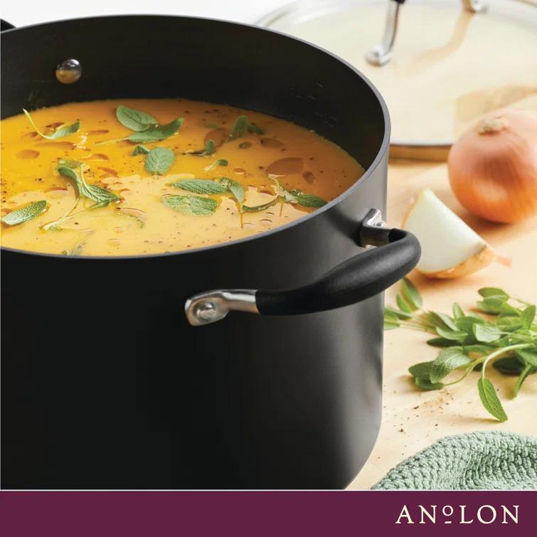 Anolon Anolon Advanced Home Hard Anodized Nonstick Stockpot With Lid, 10 Quart