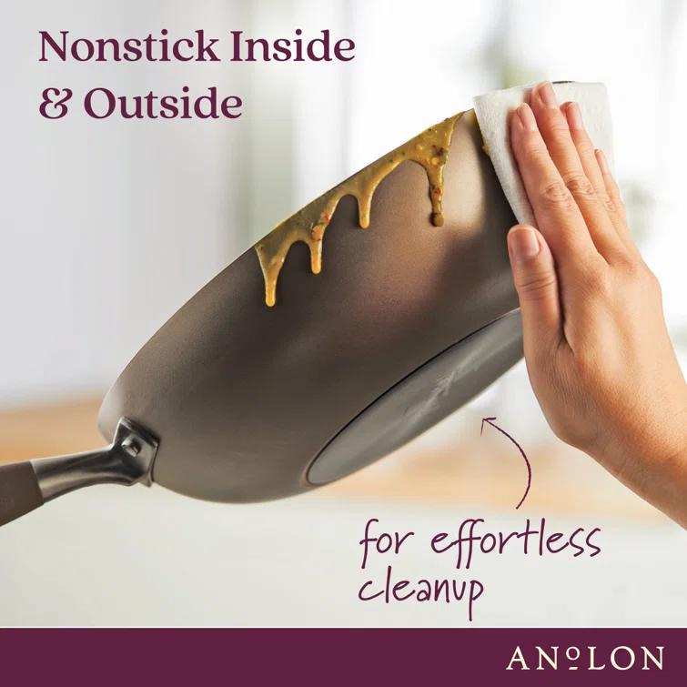 Anolon Anolon Advanced Home Hard Anodized Nonstick Deep Frying Pan / Skillet with Lid, 12 Inch