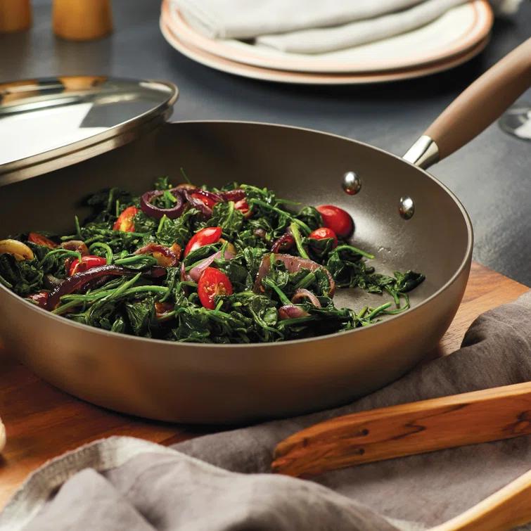 Anolon Anolon Advanced Home Hard Anodized Nonstick Deep Frying Pan / Skillet with Lid, 12 Inch