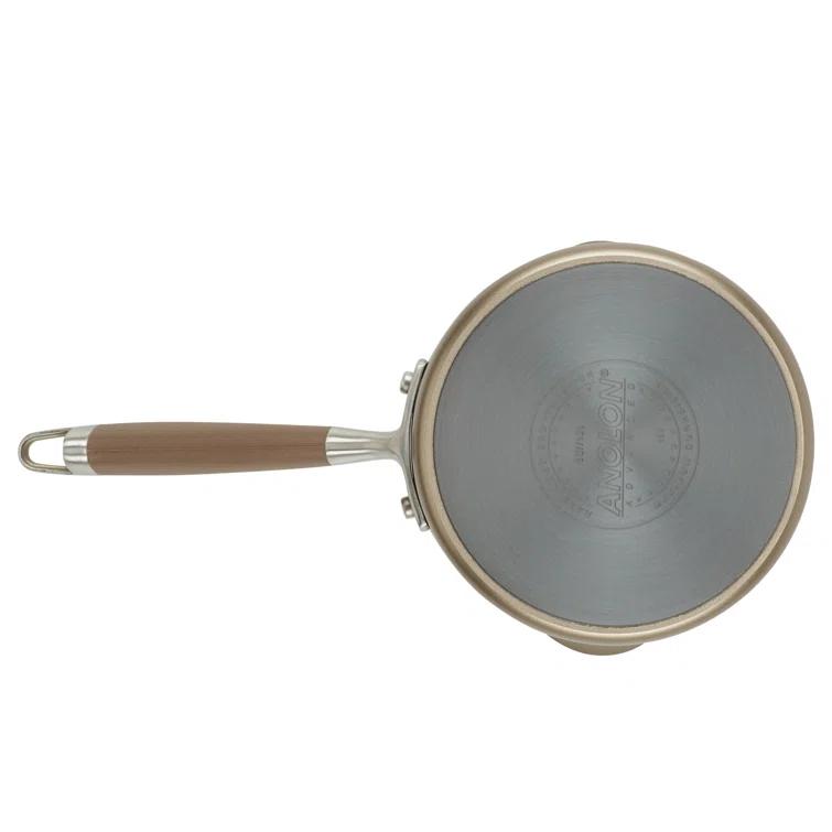 Anolon Anolon Advanced Home Hard Anodized Nonstick Saucepan With Straining Lid, 2 Quart