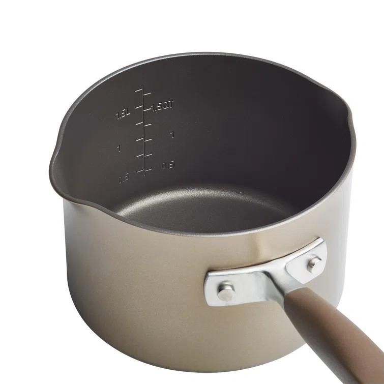 Anolon Anolon Advanced Home Hard Anodized Nonstick Saucepan With Straining Lid, 2 Quart