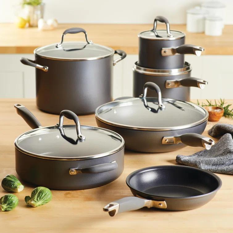 Anolon Anolon Advanced Home Hard Anodized Nonstick Cookware Set, 11 Piece