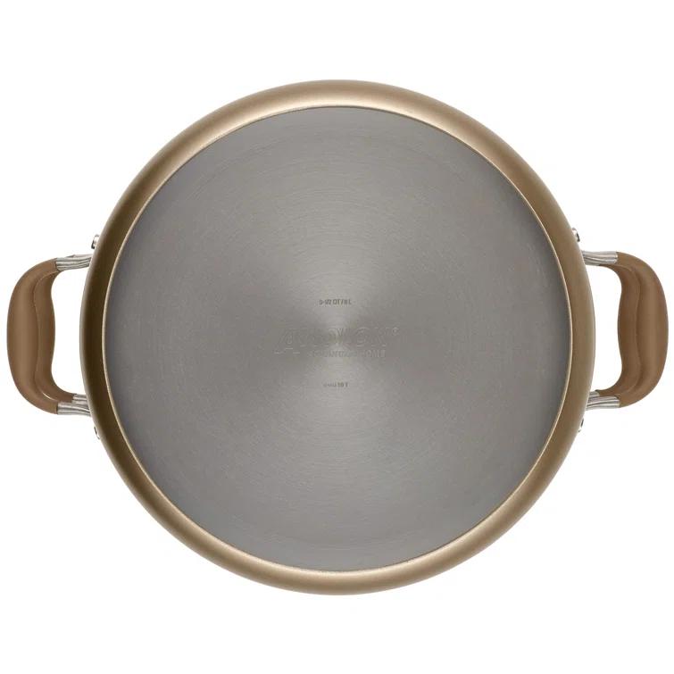 Anolon Anolon Advanced Home Hard Anodized Nonstick Wide Stockpot With Steamer Insert Set, 3-Piece,  8.5-Quart