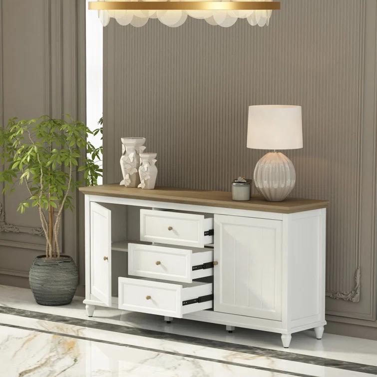 Anderson Chenon Sideboard - White & Brown