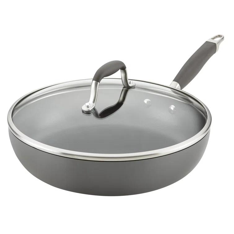 Anolon Anolon Advanced Home Hard Anodized Nonstick Deep Frying Pan / Skillet with Lid, 12 Inch