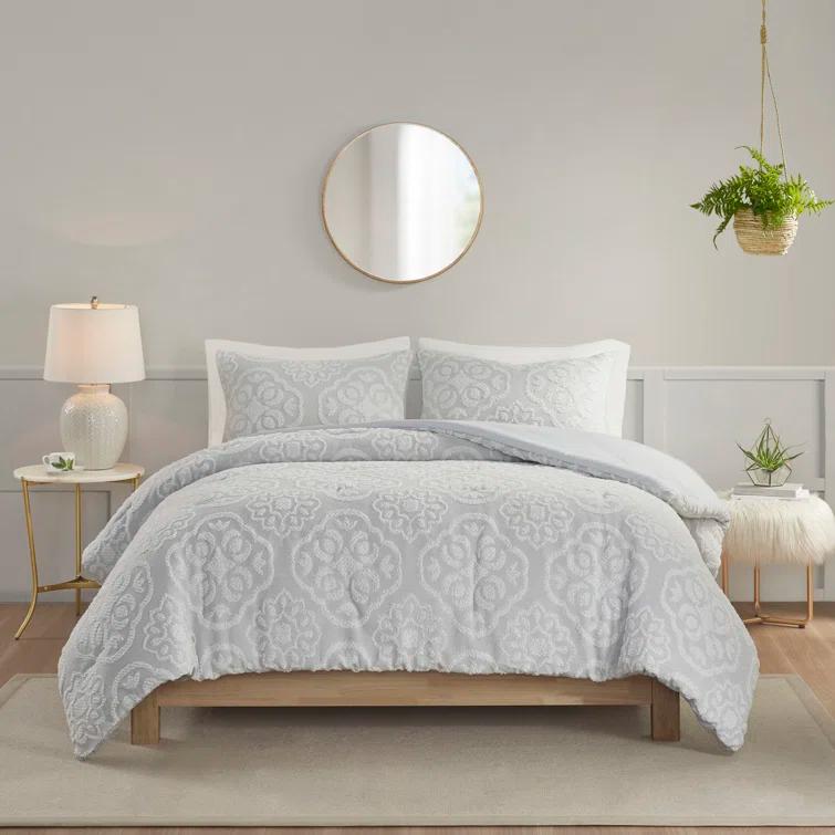 510 Design Everly 3 Piece Tufted Woven Medallion Comforter Set