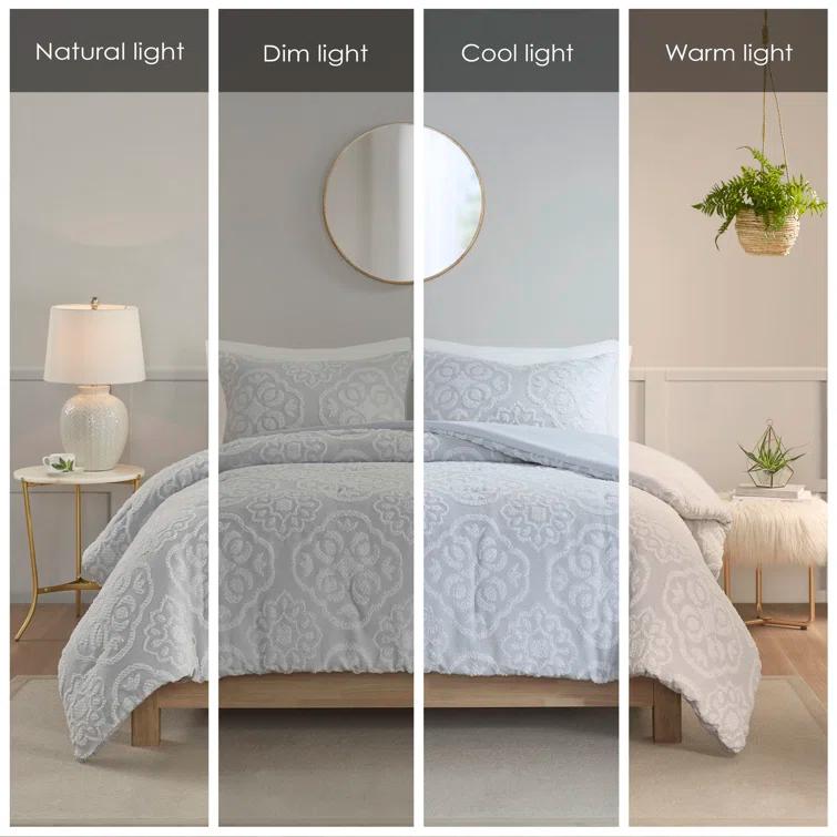 510 Design Everly 3 Piece Tufted Woven Medallion Comforter Set