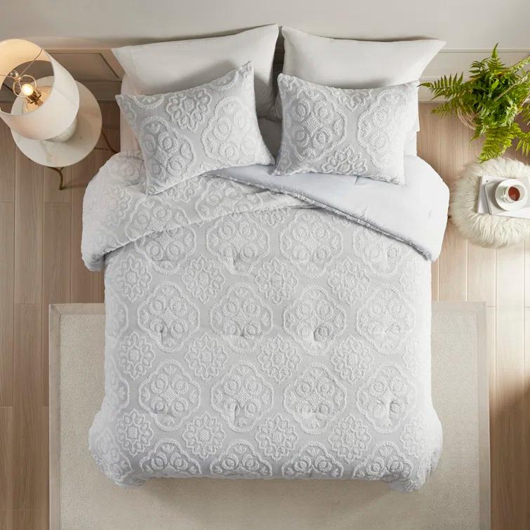 510 Design Everly 3 Piece Tufted Woven Medallion Comforter Set