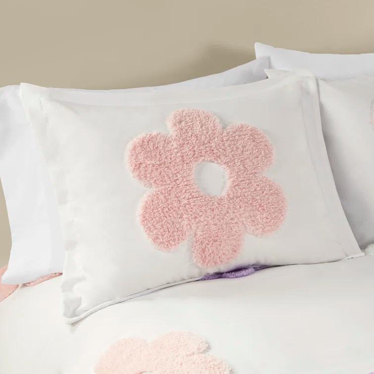 Gracie Floral Reversible Tufted Chenille Duvet Cover Set
