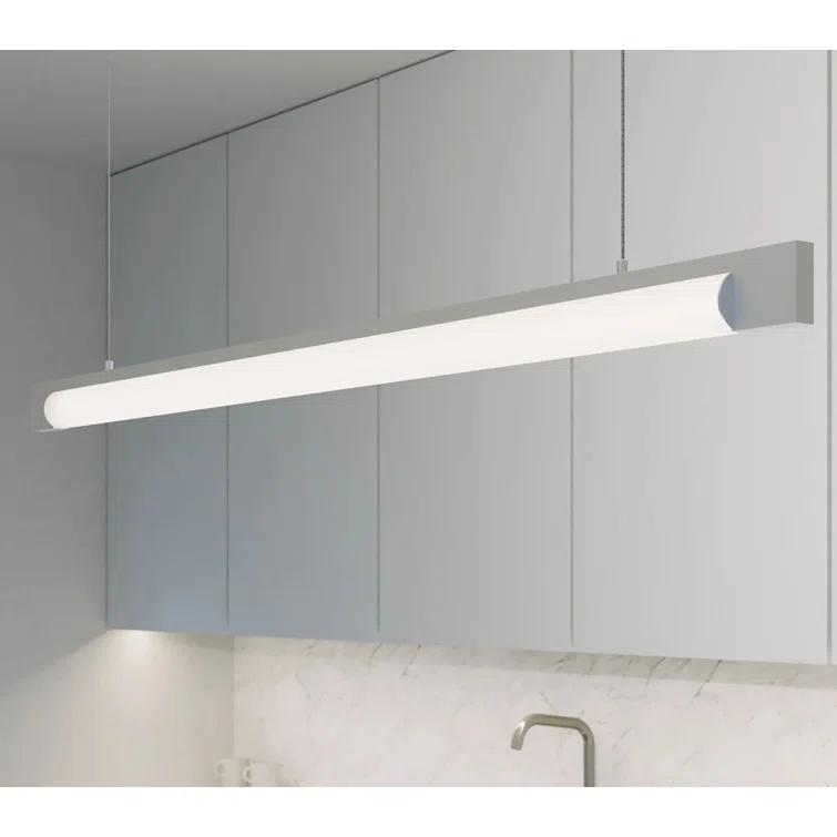 44-Inch Modern White Aluminum LED Indoor/Outdoor Pendant
