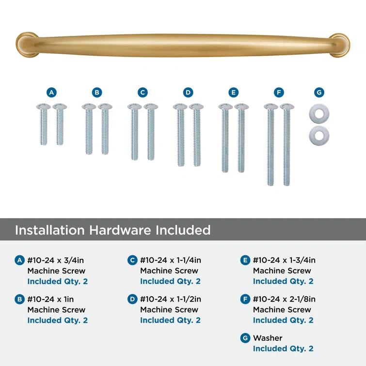 Kane 12 inch (305mm) Center-to-Center Champagne Bronze Appliance Pull