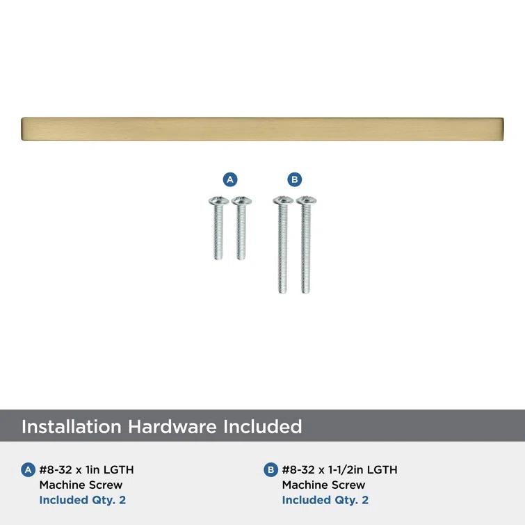 Monument 7-9/16 inch (192mm) Center-to-Center Polished Nickel Cabinet Pull