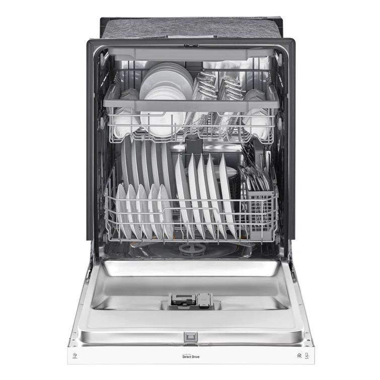 LG 24 in. PrintProof Stainless Steel Front Control Dishwasher with QuadWash, 3rd Rack & Dynamic Dry, 48 dBA