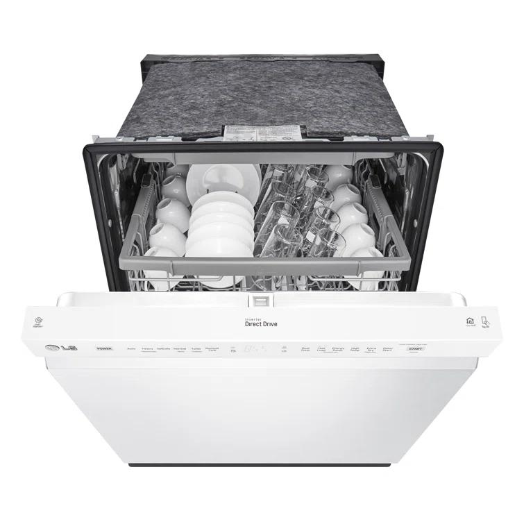 LG 24 in. PrintProof Stainless Steel Front Control Dishwasher with QuadWash, 3rd Rack & Dynamic Dry, 48 dBA