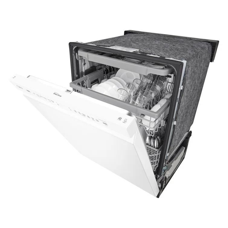 LG 24 in. PrintProof Stainless Steel Front Control Dishwasher with QuadWash, 3rd Rack & Dynamic Dry, 48 dBA