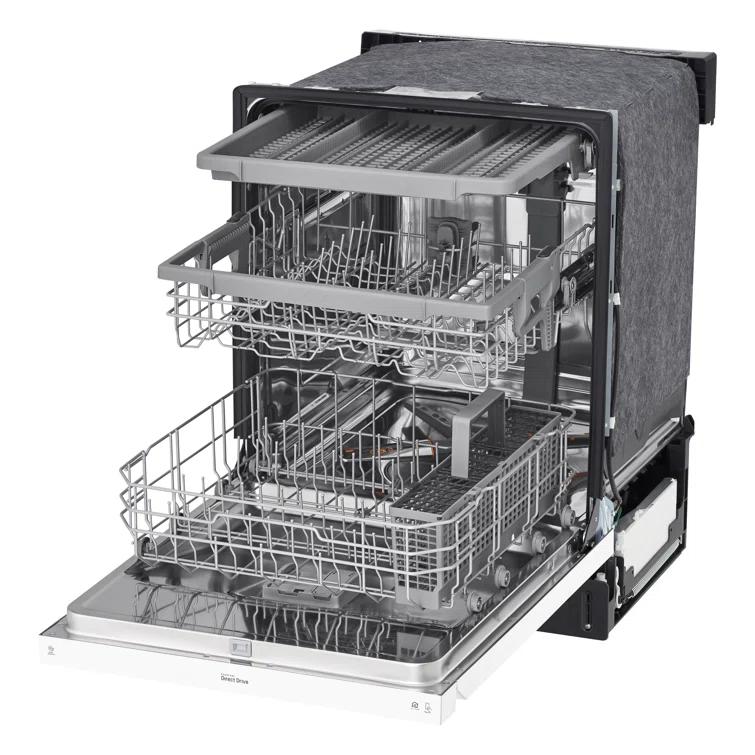 LG 24 in. PrintProof Stainless Steel Front Control Dishwasher with QuadWash, 3rd Rack & Dynamic Dry, 48 dBA