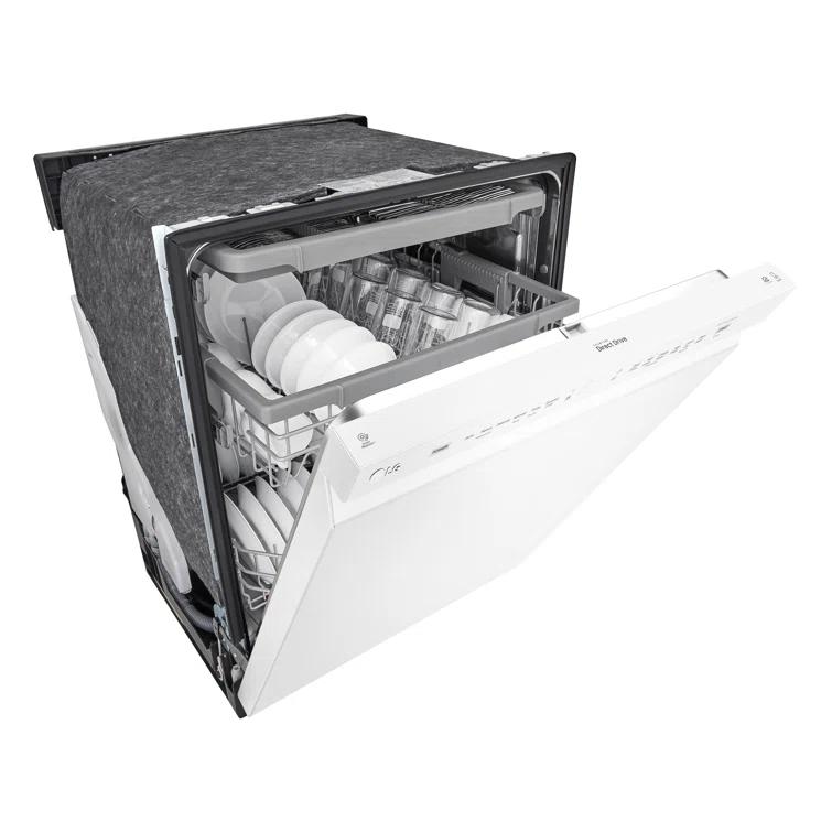 LG 24 in. PrintProof Stainless Steel Front Control Dishwasher with QuadWash, 3rd Rack & Dynamic Dry, 48 dBA