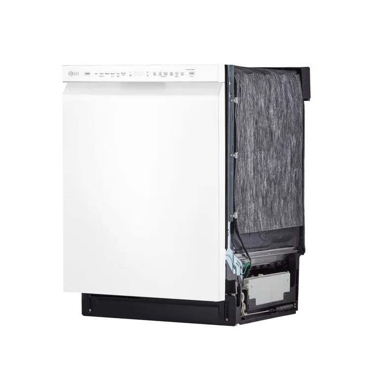 LG 24 in. PrintProof Stainless Steel Front Control Dishwasher with QuadWash, 3rd Rack & Dynamic Dry, 48 dBA