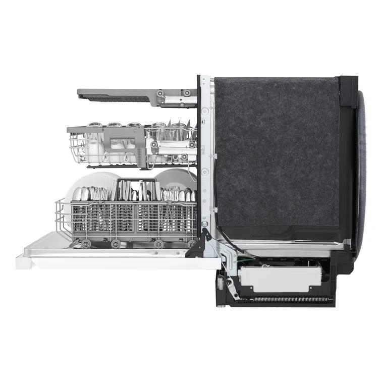 LG 24 in. PrintProof Stainless Steel Front Control Dishwasher with QuadWash, 3rd Rack & Dynamic Dry, 48 dBA