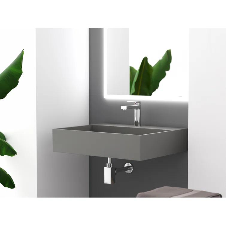 Juniper 24" Floating Minimalist Bathroom Sink with Concealed Drain