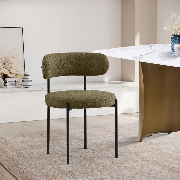 Sherwood Solid Back Boucle Side Chair