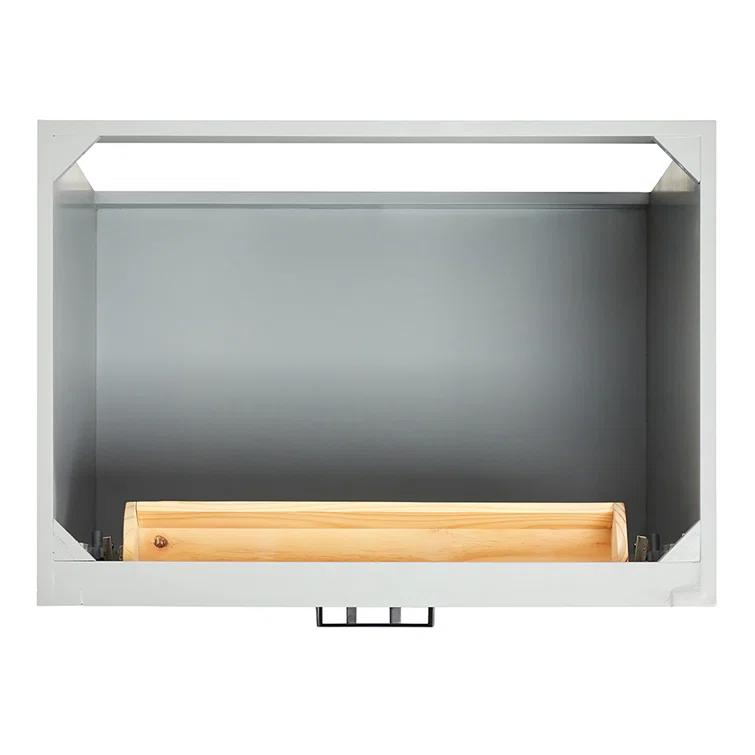 Thornaby 30'' Solid Wood Single Bathroom Vanity with 1.5'' White Quartz Top, Oval Sink