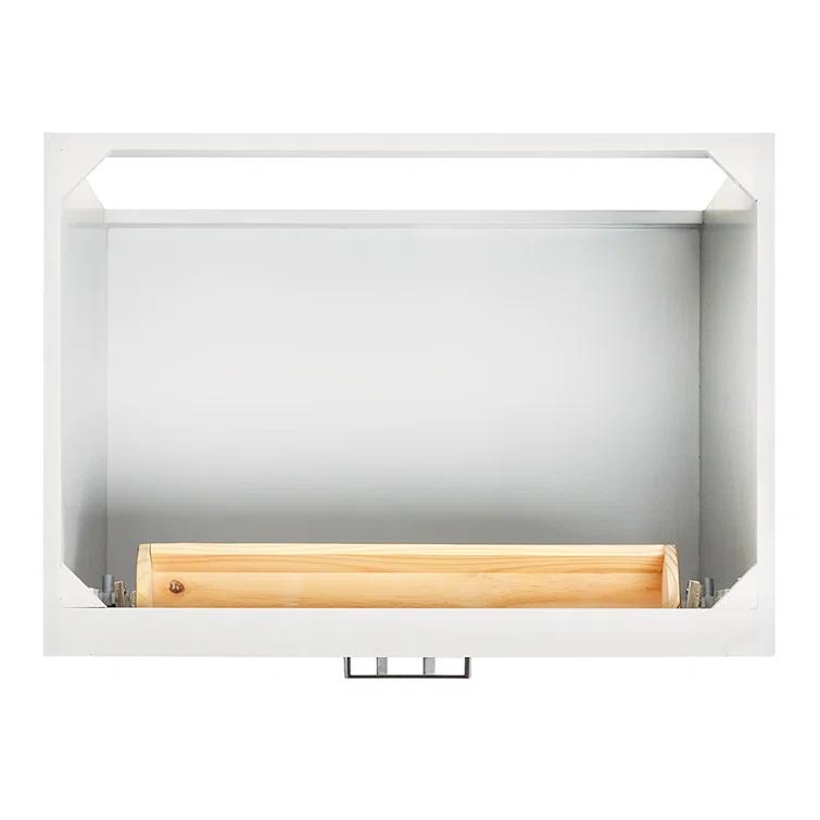 Thornaby 30'' Solid Wood Single Bathroom Vanity with 1.5'' White Quartz Top, Oval Sink
