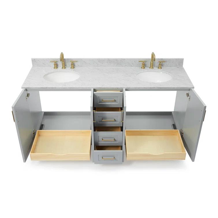 ARIEL TAYLOR 73 IN DOUBLE OVAL SINK VANITY 1