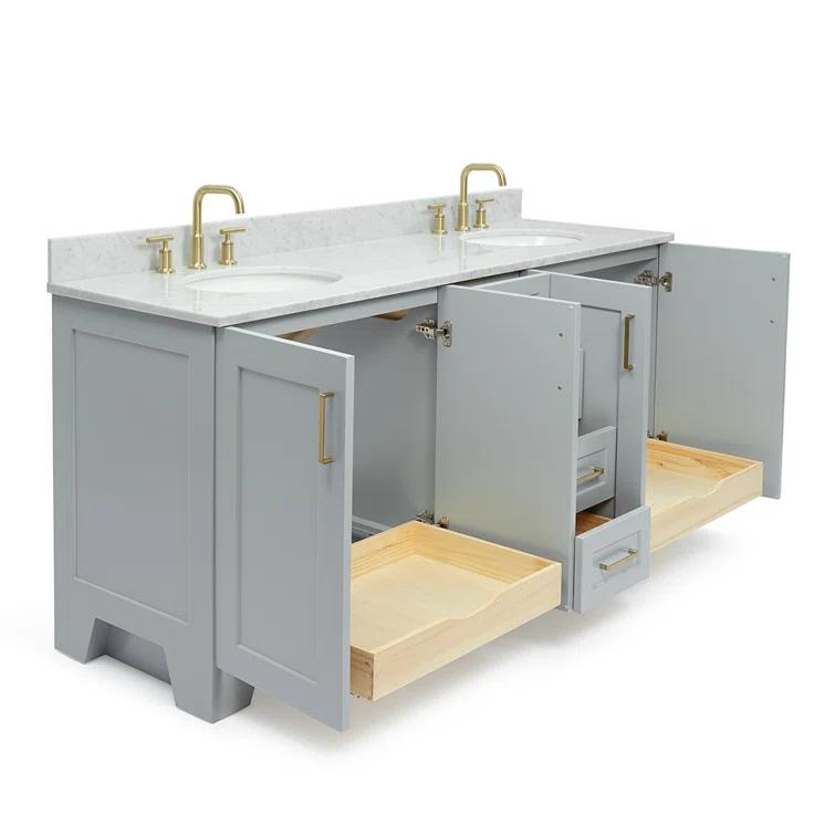ARIEL TAYLOR 73 IN DOUBLE OVAL SINK VANITY 1