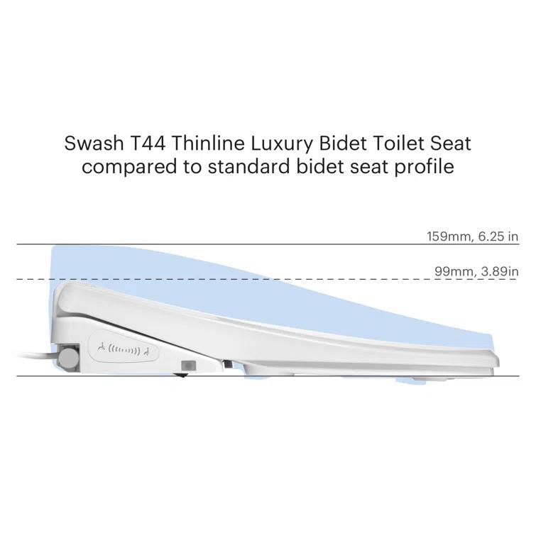 Swash Thinline T44 Luxury Bidet Toilet Seat with Remote Control, White