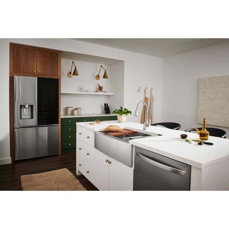 Ruvati 36-inch Apron-front Workstation Farmhouse Kitchen Sink 16 Gauge Stainless Steel Single Bowl
