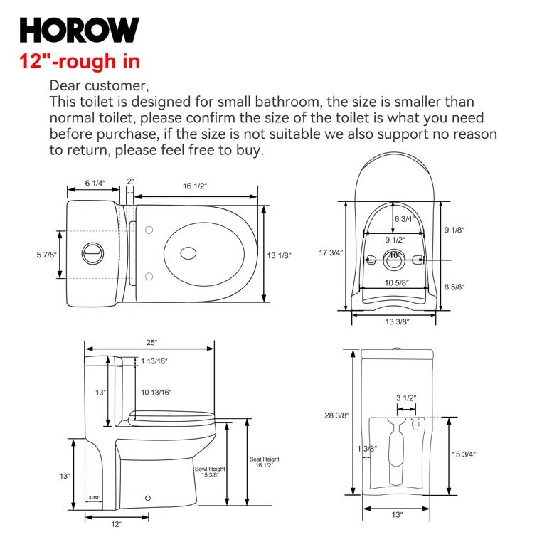Nia Small Compact One-Piece Toilet, 1.28 GPF Round Dual-Flush Floor Mounted