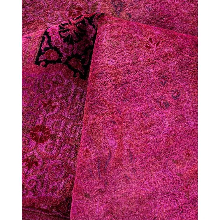 Fine Vibrance, One-of-a-Kind Hand-Knotted Area Rug - Pink, 9' 10" x 11' 6"