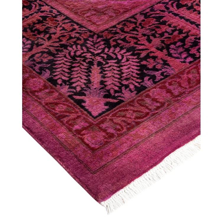 Fine Vibrance, One-of-a-Kind Hand-Knotted Area Rug - Pink, 9' 10" x 11' 6"