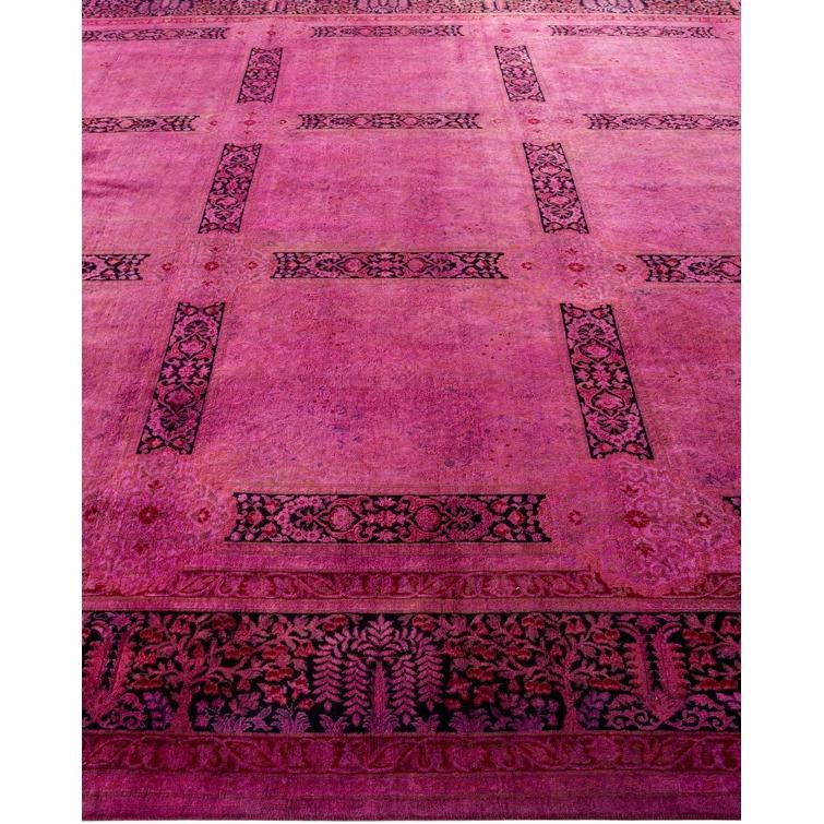 Fine Vibrance, One-of-a-Kind Hand-Knotted Area Rug - Pink, 9' 10" x 11' 6"