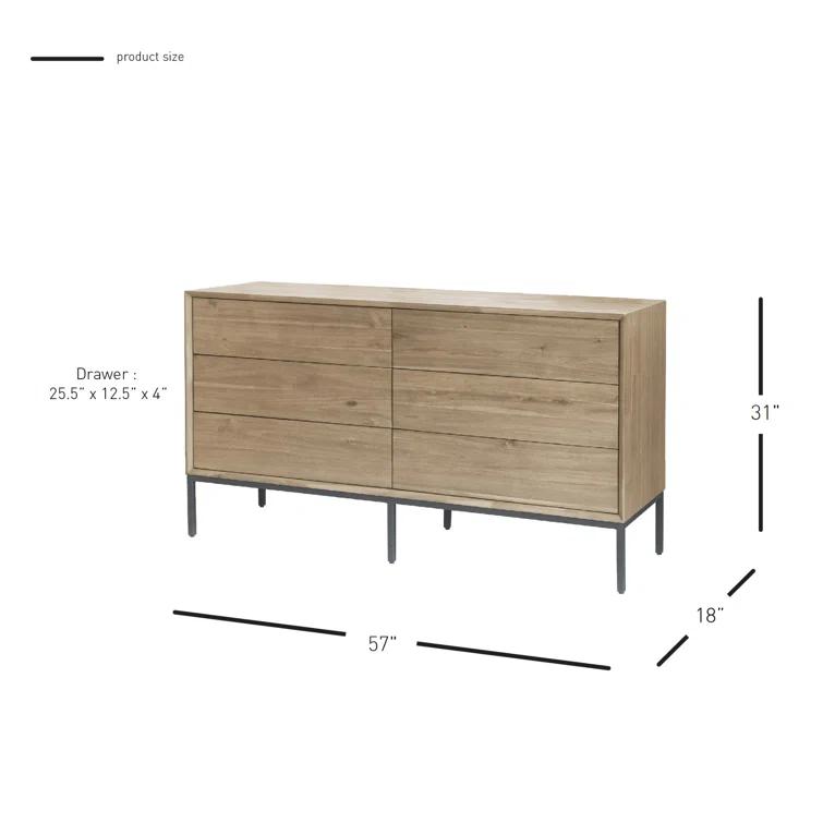 Josie 6 - Drawer Double Dresser