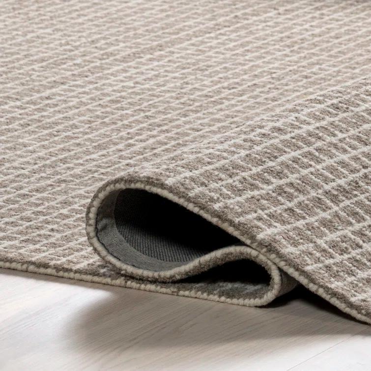 Katasha Checked Wool Area Rug