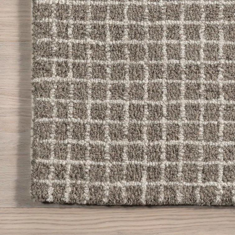 Katasha Checked Wool Area Rug