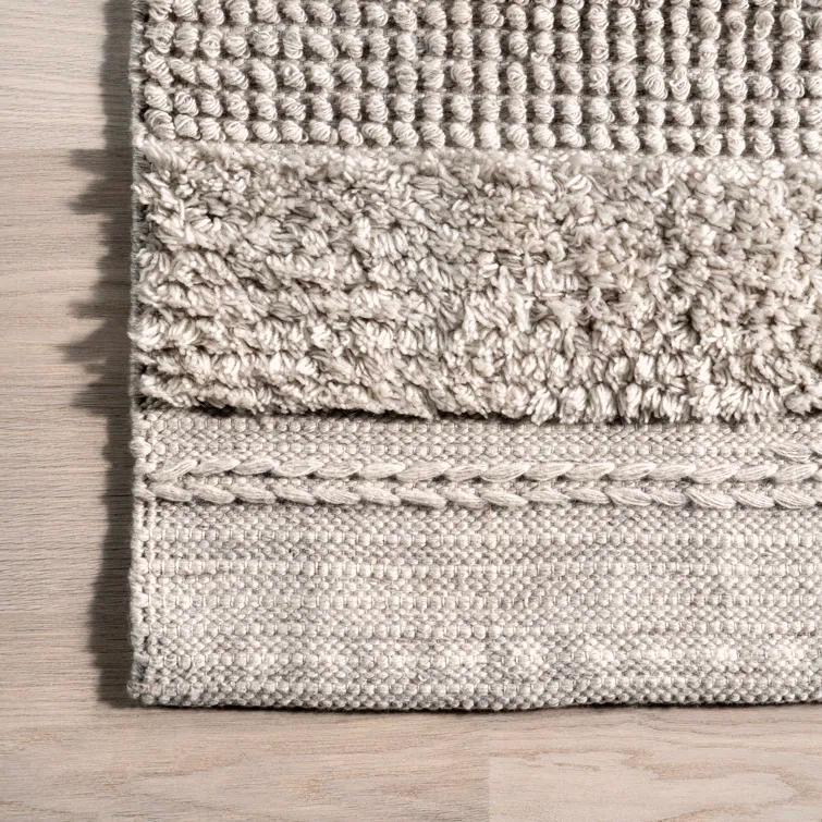 Jermund Textured Cotton-Blend Area Rug