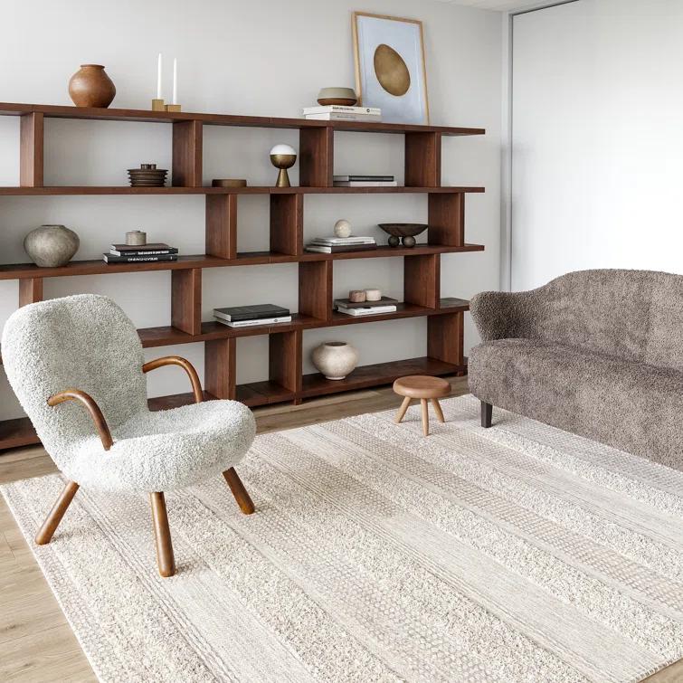 Jermund Textured Cotton-Blend Area Rug
