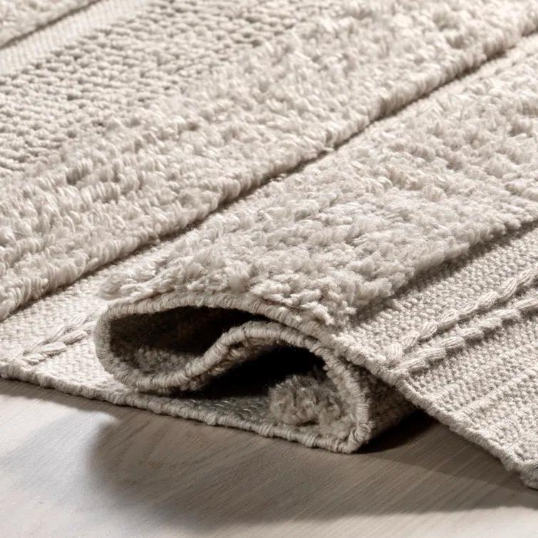 Jermund Textured Cotton-Blend Area Rug