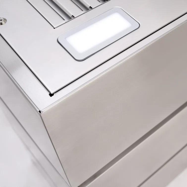 Akicon 600 CFM Wall Mount Range Hood Stainless Steel 3 Stacks Modern Box AK-HS30L-BS