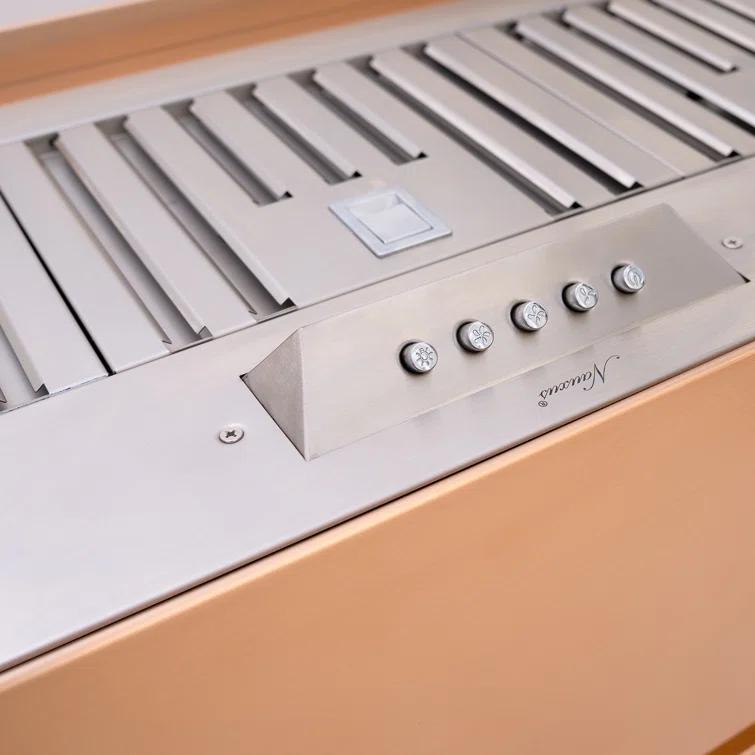 600 CFM Wall Mount Range Hood Stainless Steel 3 Stacks Modern Box