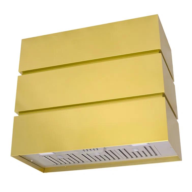 Akicon 600 CFM Wall Mount Range Hood Stainless Steel 3 Stacks Modern Box AK-HS36L-MG