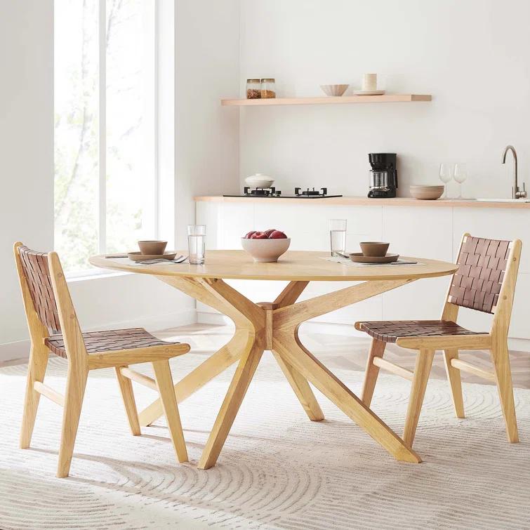 Crossroads 47" Round Wood Dining Table by Modway