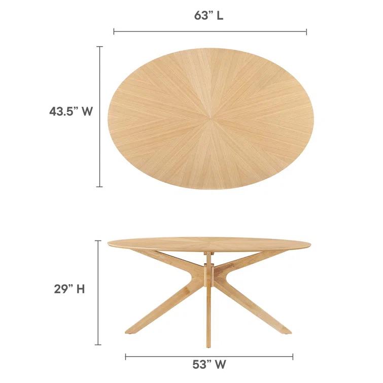 Crossroads 47" Round Wood Dining Table by Modway
