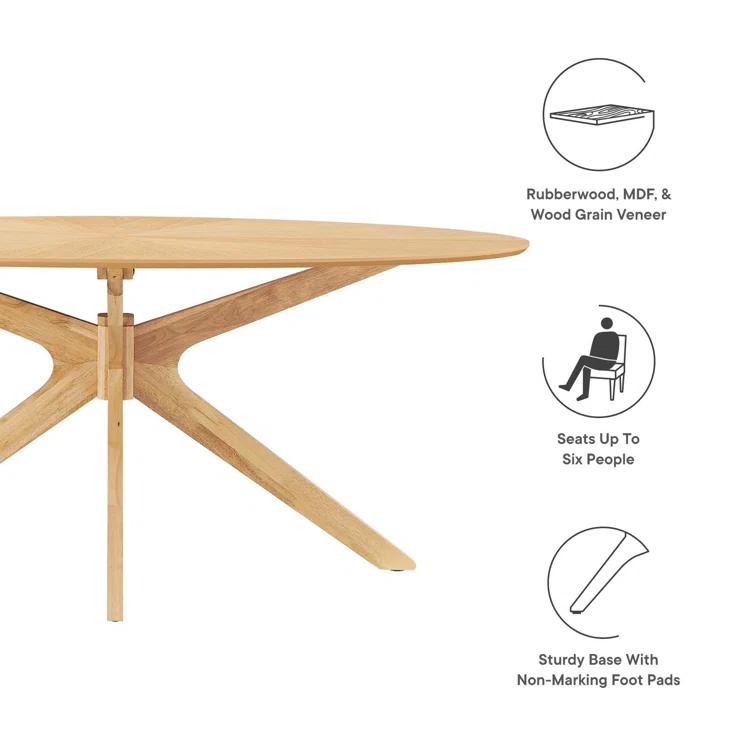 Crossroads 47" Round Wood Dining Table by Modway