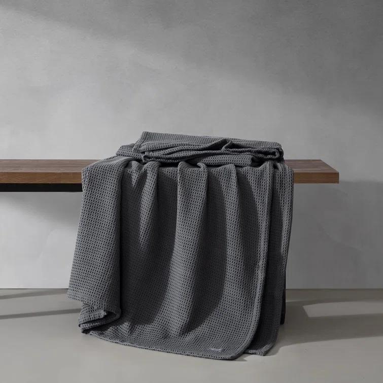 Vera Wang Vera Wang Waffleweave Cotton Blanket