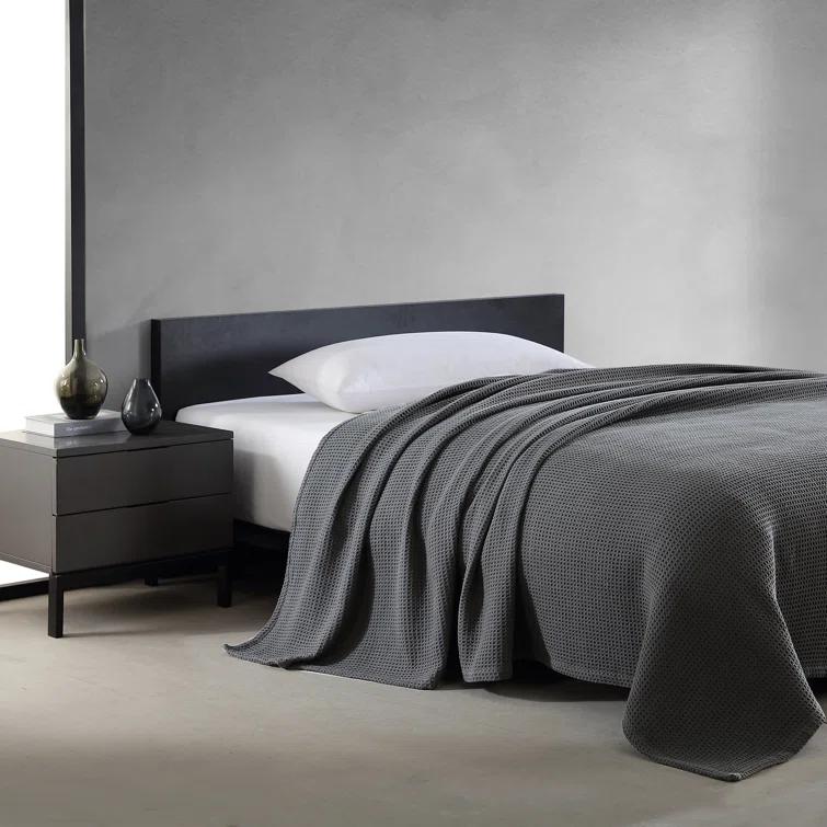 Vera Wang Vera Wang Waffleweave Cotton Blanket
